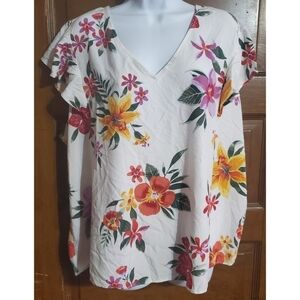 Old Navy Floral Tropical Top